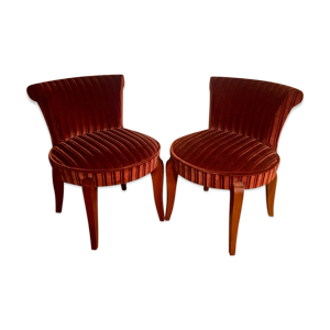 Paire de chauffeuses - velours