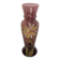 Legras Montjoye, vase violet verre émaillé marguerite vers 1900