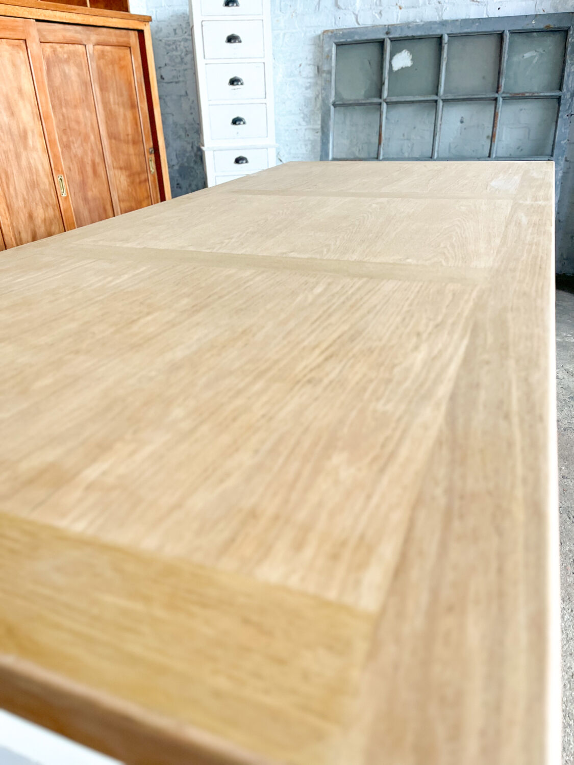 Old white farmhouse table