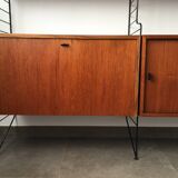 Scandinavian bookcase shelves Nisse String 1960s