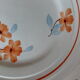 Ensemble de 6 petites assiettes aux fleurs orange