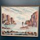 Original Large Swedish Oil on Panel – “Coastal Landscape” – Signed – Vintage & Framed