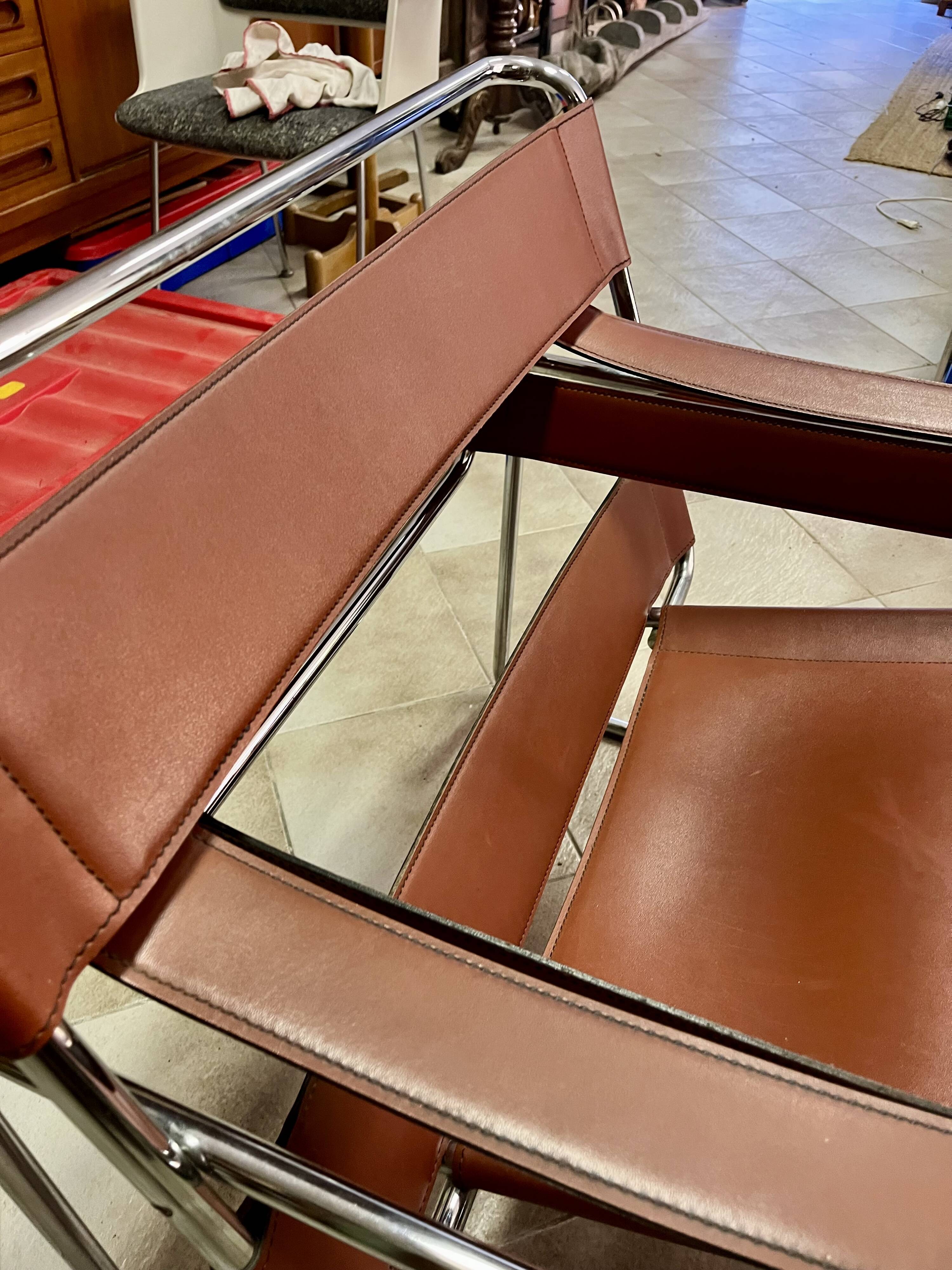 Vintage armchair in the style of the Wassily B3 by Marcel Breuer