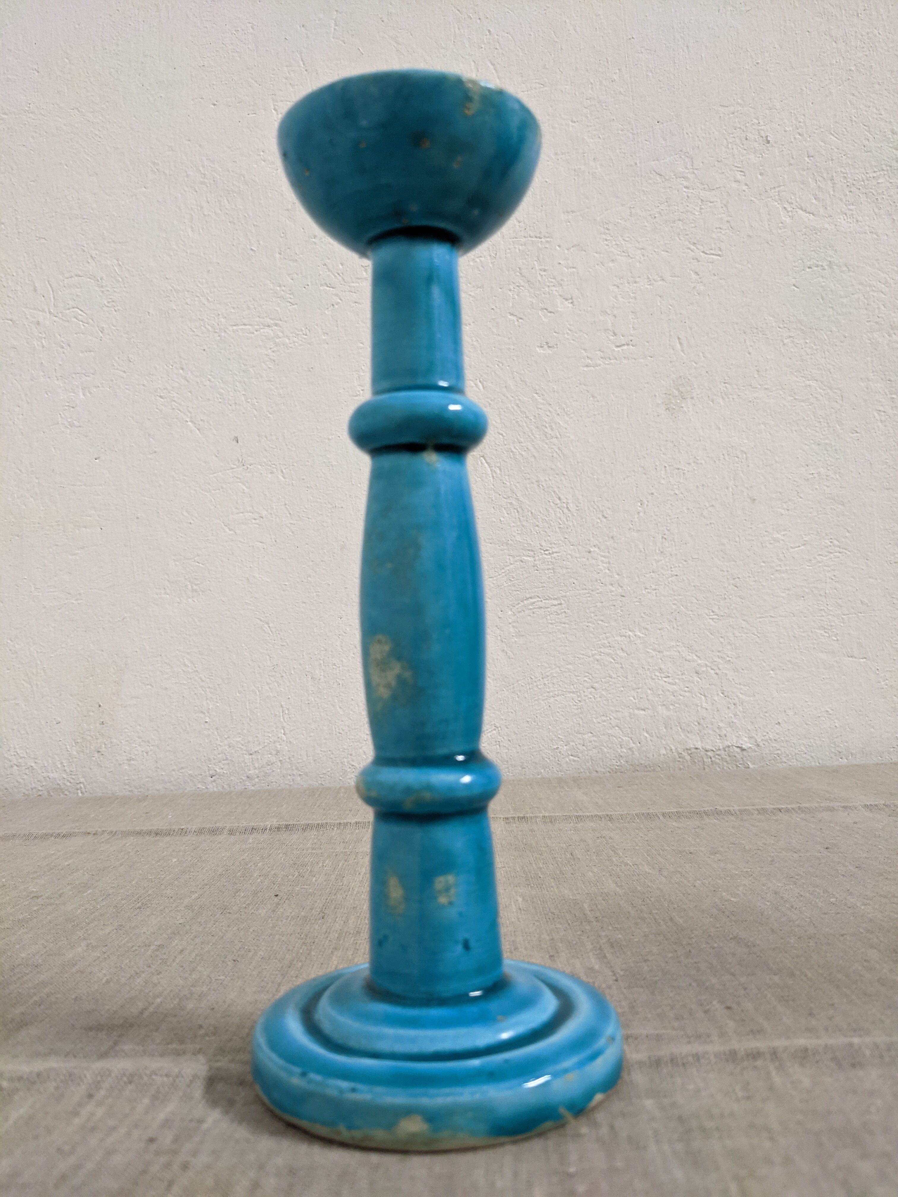 Pair of earthenware candle holders from the 60s/70s