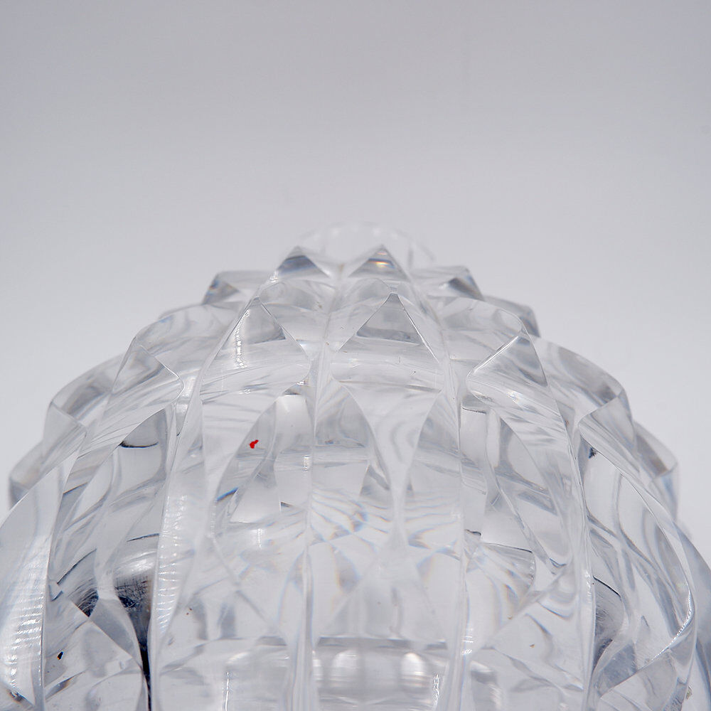 Clear crystal vase Val Saint Lambert - "Artichoke" model - Circa 1960