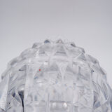 Clear crystal vase Val Saint Lambert - "Artichoke" model - Circa 1960