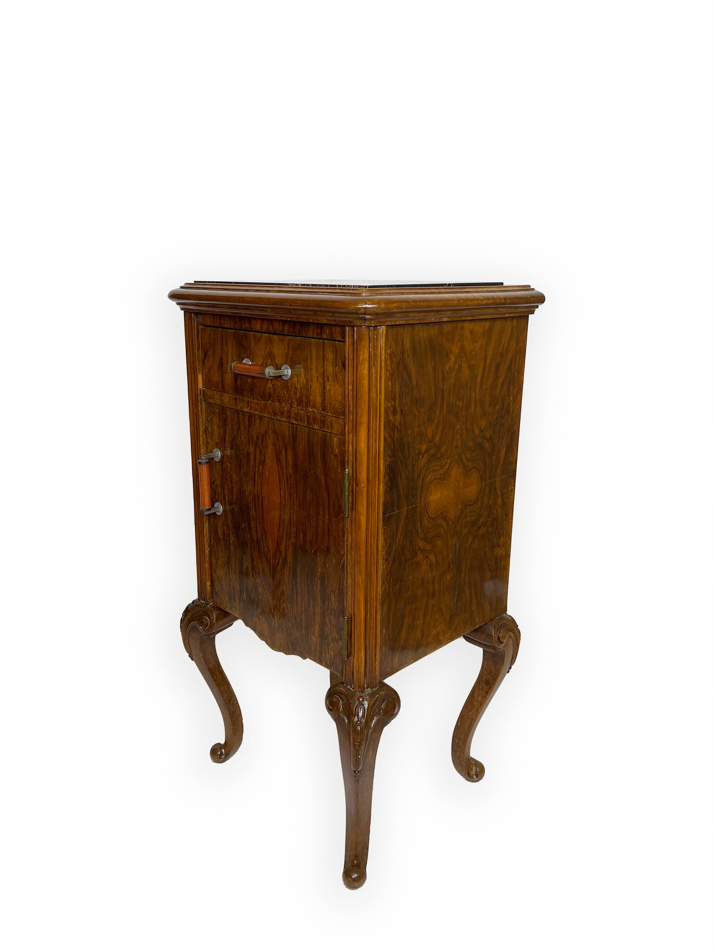 Tables de chevet italiennes en noyer, années 1930/1940