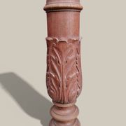 Pair of Corinthian columns H83cm in carved wood from the 19th century.