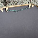 Art Deco style mirror in patinated gold iron 85 x 60 cm