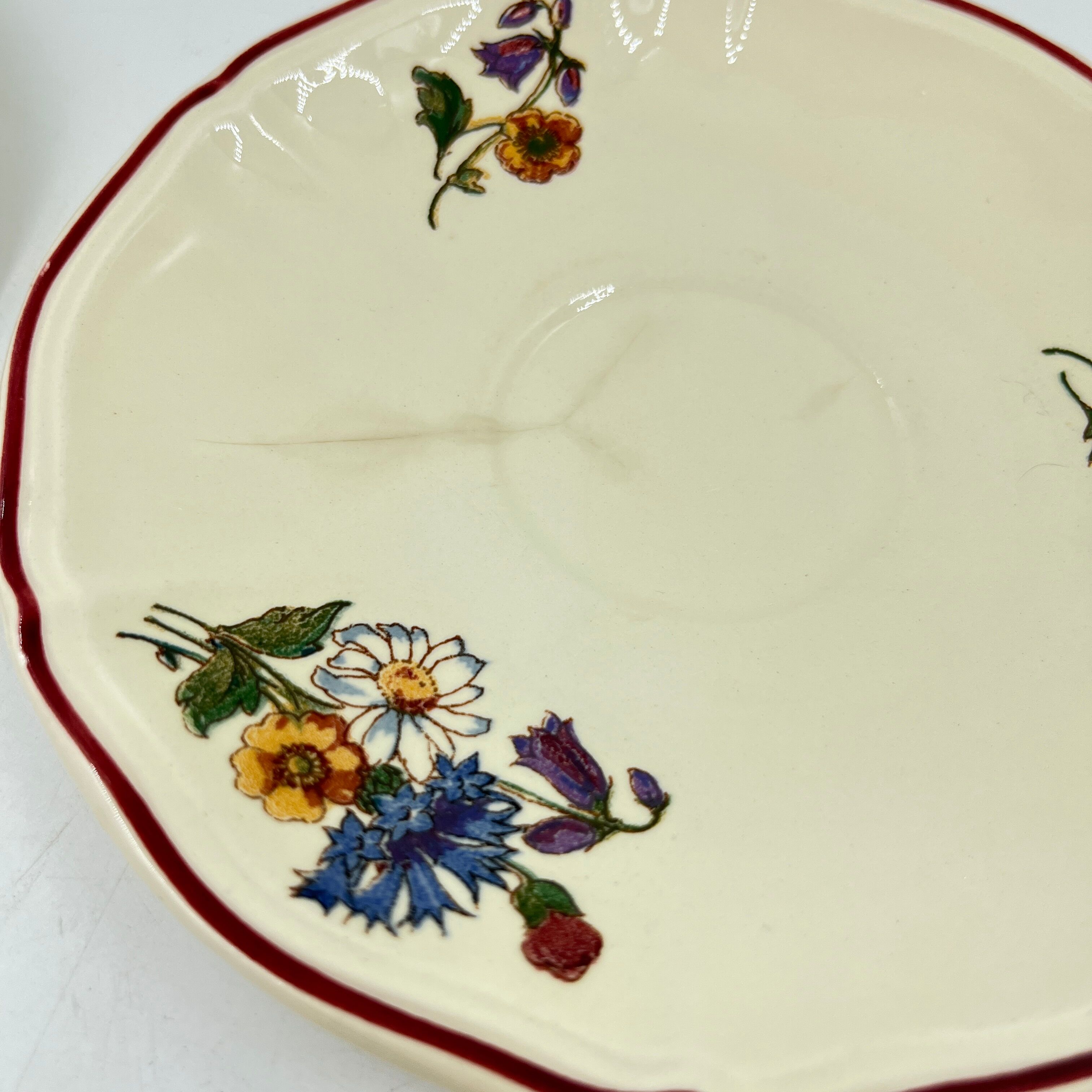 Duo of sub-cups sarraguemines décor agreste