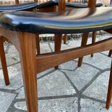 4 Scandinavian black leatherette chairs