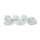 Limoges White Porcelain Series of 6 Cups