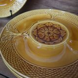 5 plates of artichokes in barbotine from the 70s