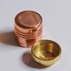 Set of 6 Swedish candle holders in copper and brass, circa 1970