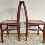 Paire de chaise de bistrot fin XIXem en acajou