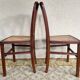 Pair of late 19th century mahogany bistro chairs