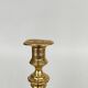Pair of solid brass candlesticks, early 18th century.