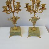 Deux bougeoires onyx