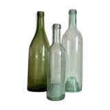 Set of three old bottles