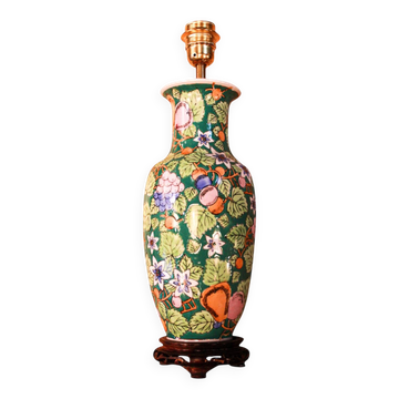 Lampe de table en Porcelaine Orientale Printanière