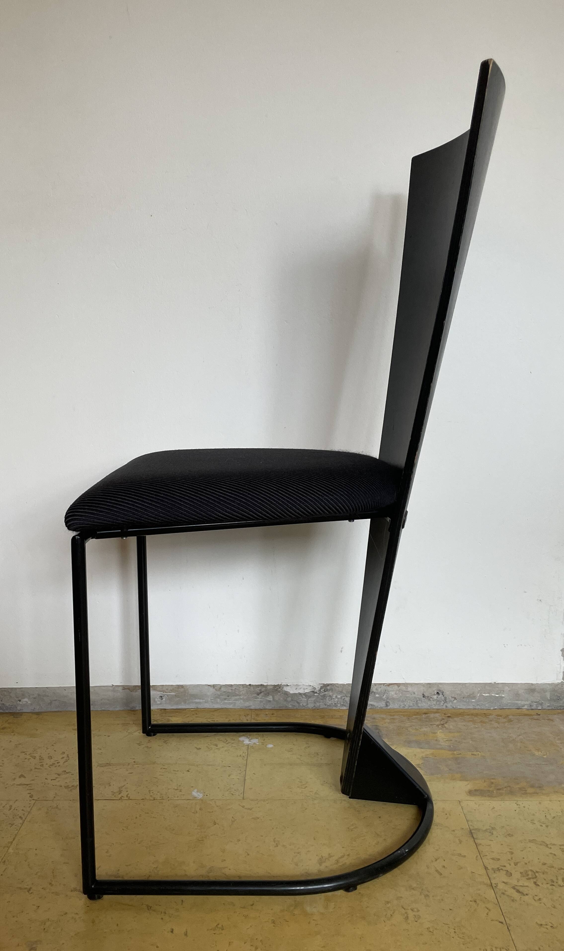 Set of 6 black Zino Memphis chairs for Harvink