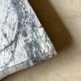 Pompadour fireplace in Louis XV style from around 1880 in blue floral marble.