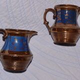 Pair of pitchers in Jersey earthenware