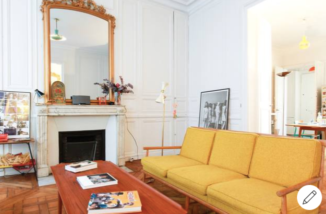 Scandinavian teak and wool sofa