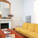 Scandinavian teak and wool sofa