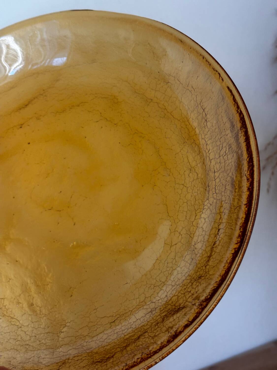 Vintage set of 6 amber brown plates Arcoroc Sierra