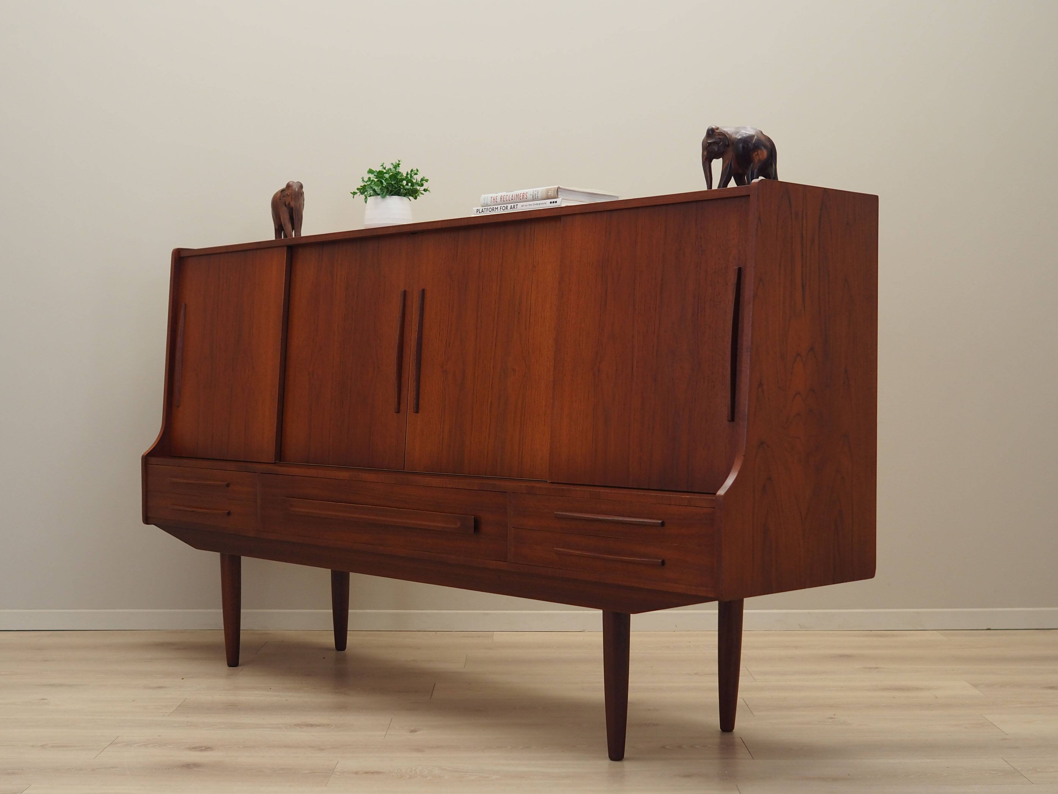 Teak highboard, Danish design, 1960s, production: Denmark