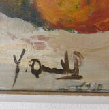 Still life - oil painting by y. quentel - debut xxeme