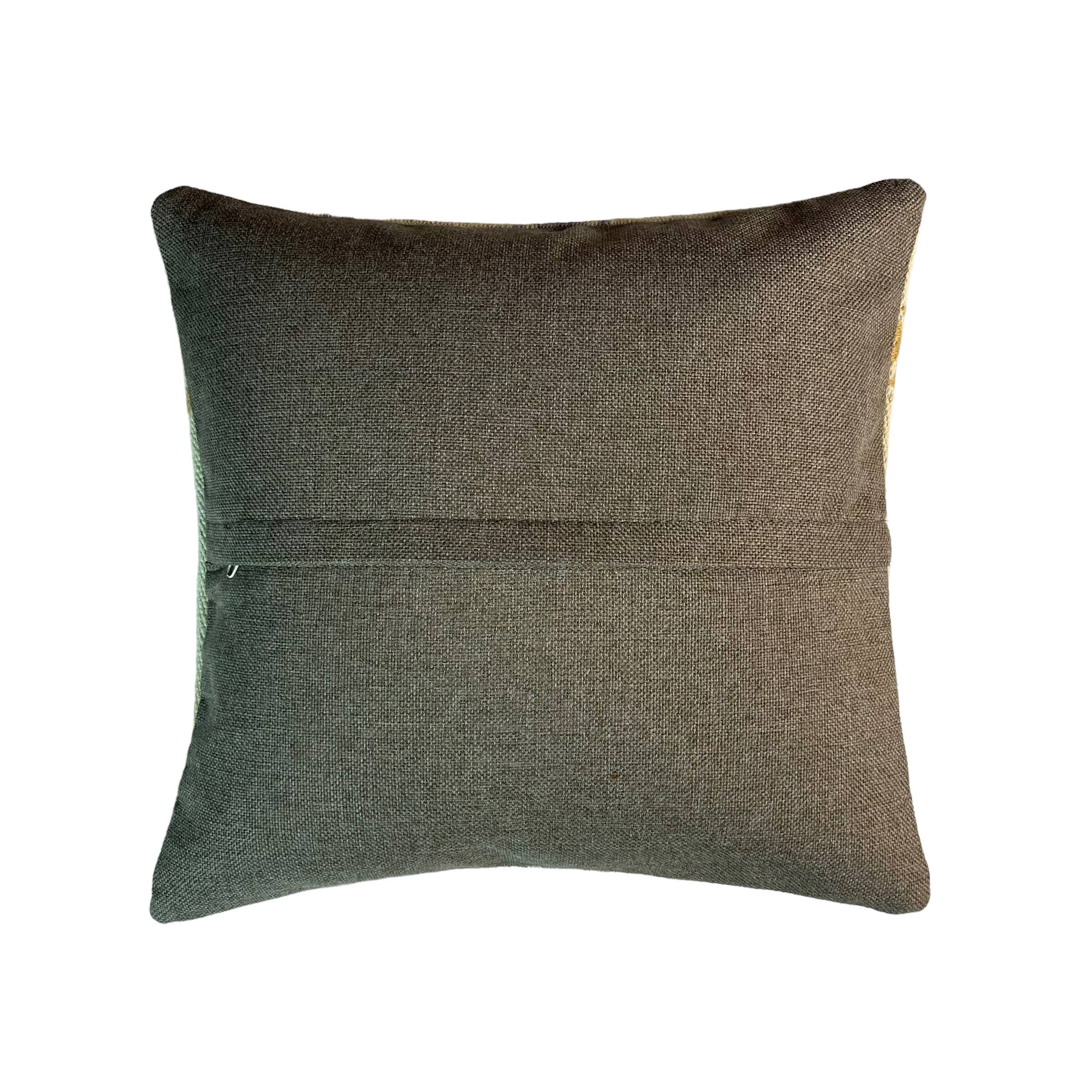 Vintage turkish kilim cushion cover , 40 x 40 cm