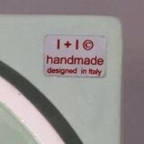 Set of 9 ceramic light blue ceramic bowls, I + I Italy, 1970s