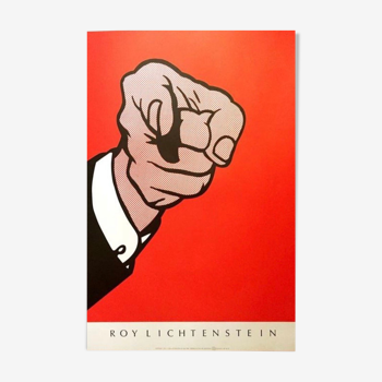 Affiche originale Roy Lichtenstein , Fingerpoint 1989 poster