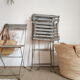 Patinated garden folding chairs - metal and wood -