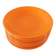 10 Niderviller hollow plates in orange earthenware