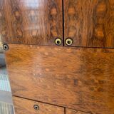 Living room furniture showcase, rosewood veneer secretary of the 70s