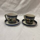Ceramic cups keraluc quimper 1970