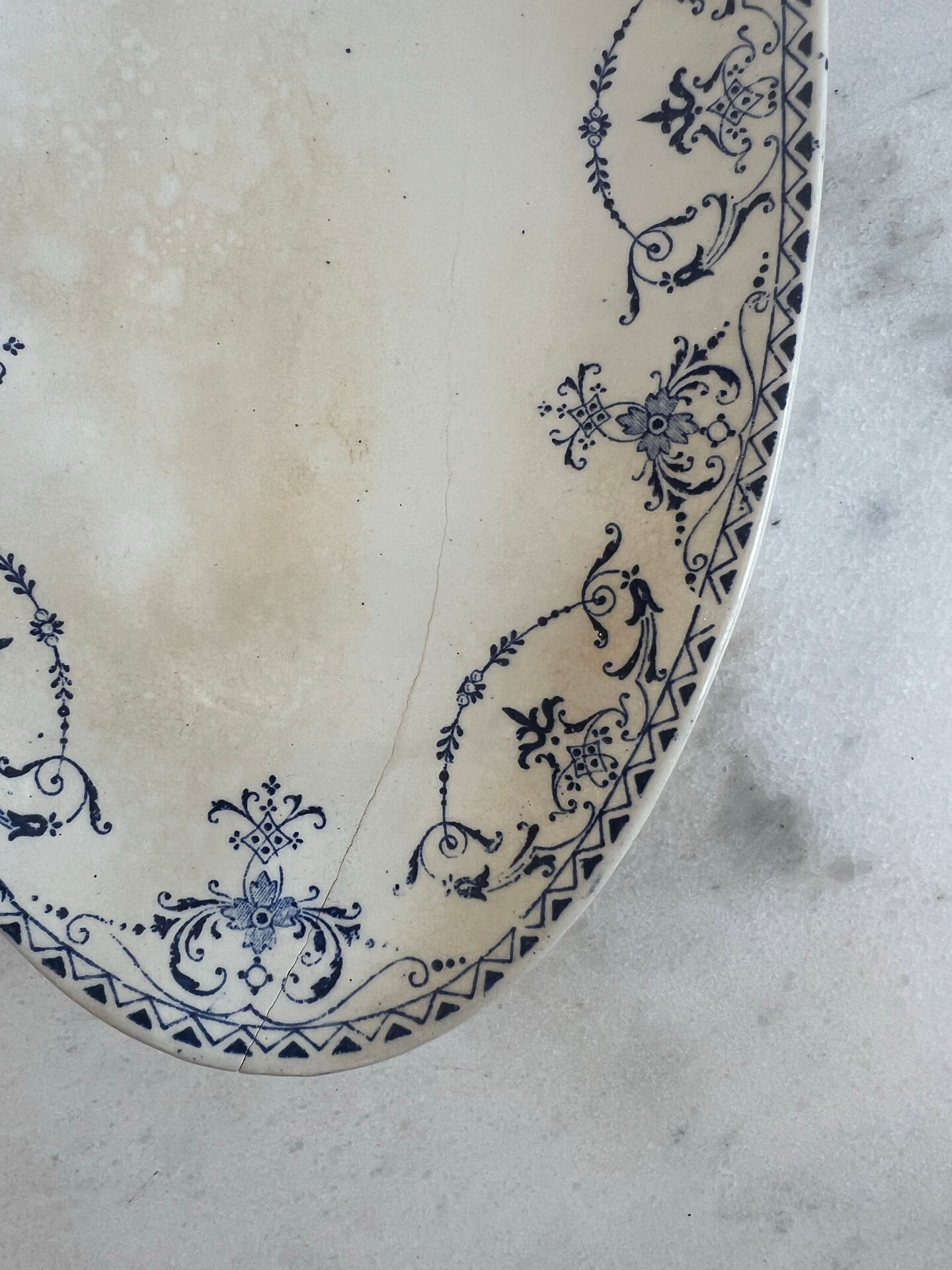 Set of 2 oval dishes Lunéville KG — Moustiers Collection, Earthenware