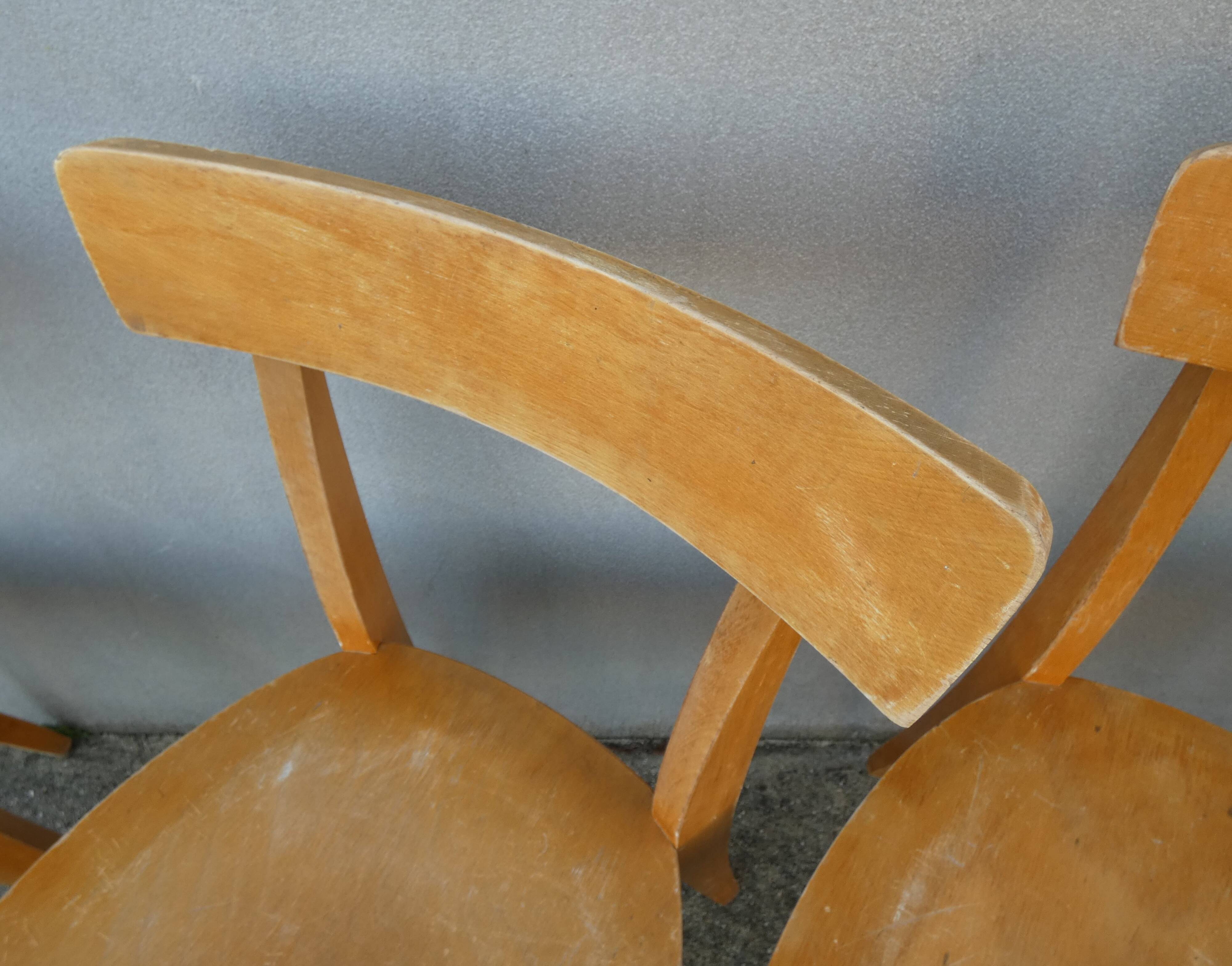 6 chaises de bistrot luterma vintage