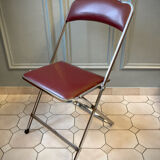 4 vintage folding chairs in chrome
