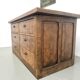 Solid oak trade counter, six drawers, France, circa 1920.