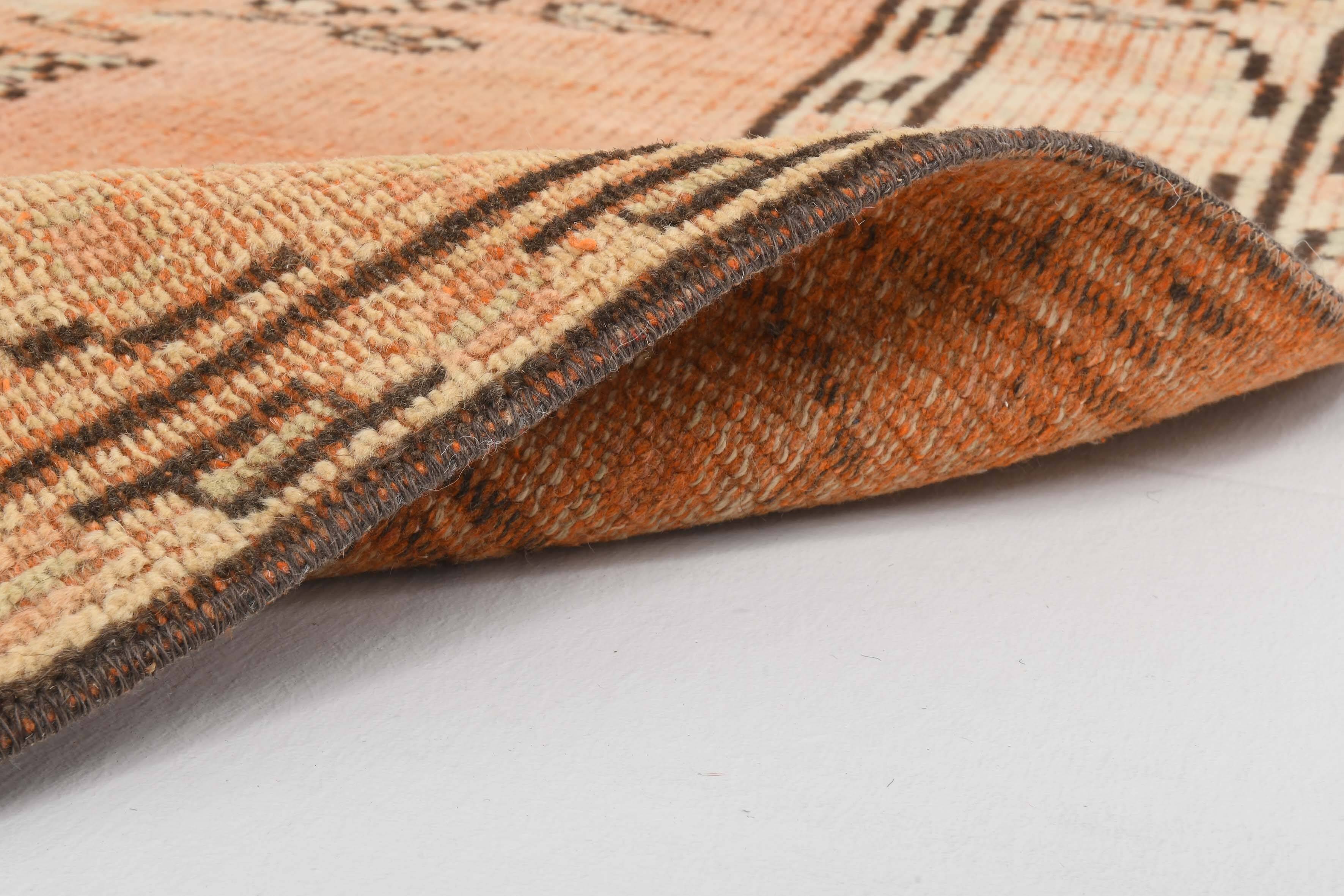 5x8 Salmon & Peach Geometric Persian Rug, 156x255Cm