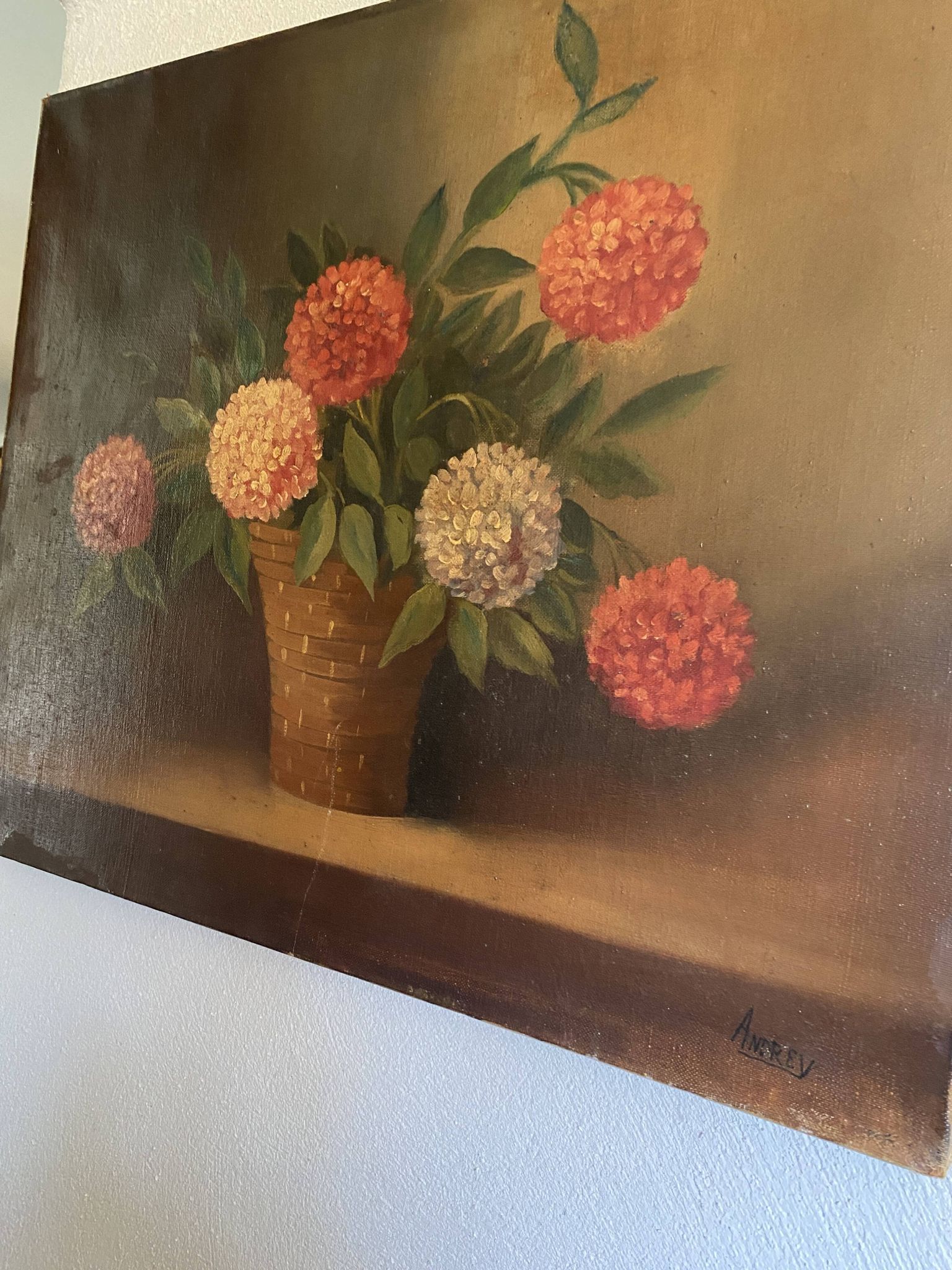 Huile nature morte sur toile