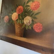 Huile nature morte sur toile