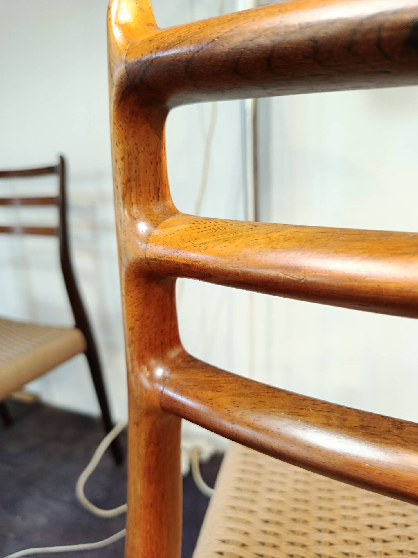 Chaises no78 palissandre/ corde Niels Otto Moller