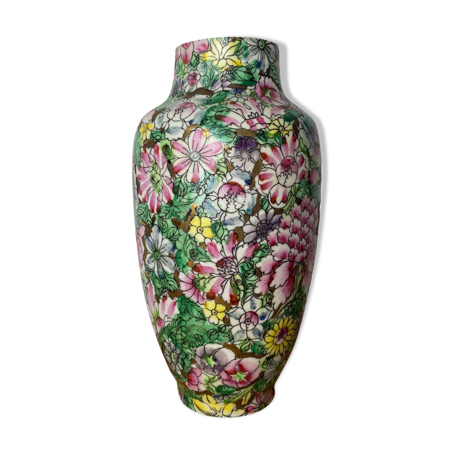 Vase thousand flowers China period Republic 1912-1950