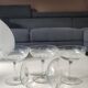Lot of 4 Art Deco champagne coupes / Verreries de Doyen. Half crystal.
