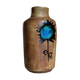 Ceramic vase "Poterie du Colombier" vintage blue sun